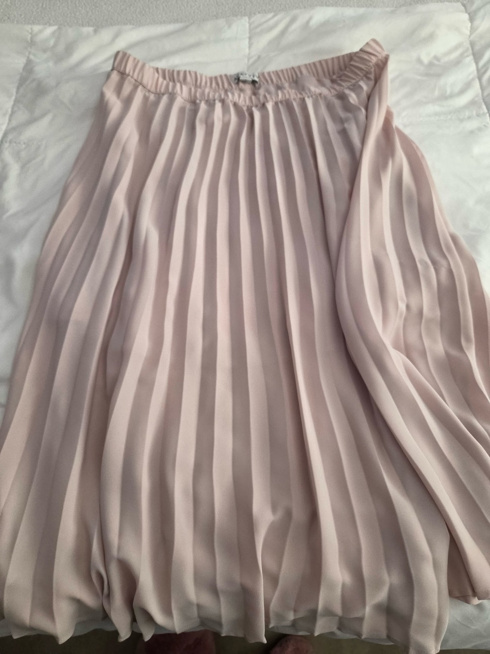 Target Ava & Viv Blush Pink Pleated Casual Midi Skirt Size XL